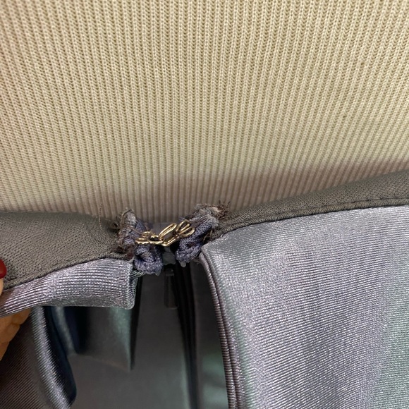 C’est La Vie Cinderella style blue gown with belt detail and train size 4 - Picture 11 of 15